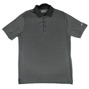 Nike Golf Tour Performance Dri Fit Polo T Shirt Mens Size M Black White‎ Stripe